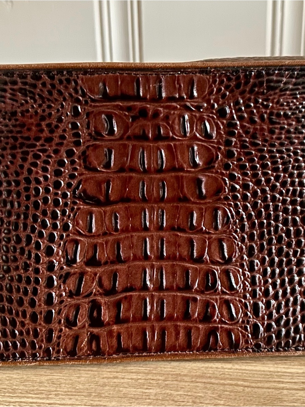 Brahmin Black and Brown Leather Satchel Handbag - Picture 3 of 6